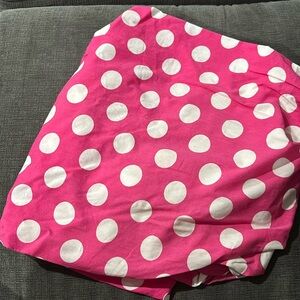 Pink polka dot crib sheet